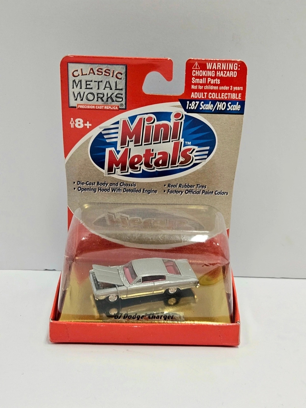 Mini Metals Silver Miniature Car - Dodge Charger